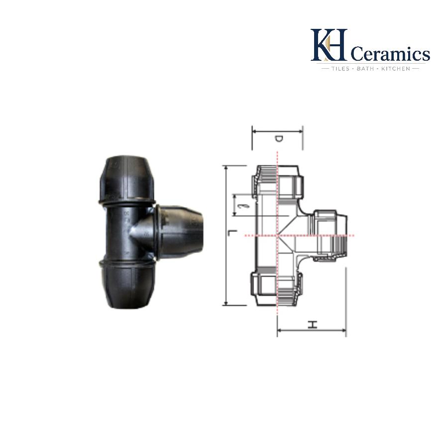 Phụ kiện HDPE – Tê đều 90° / Tees 90° Equal