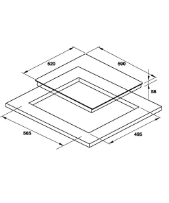 Alternative view of Bếp từ 3 vùng nấu Hafele HC-I603B