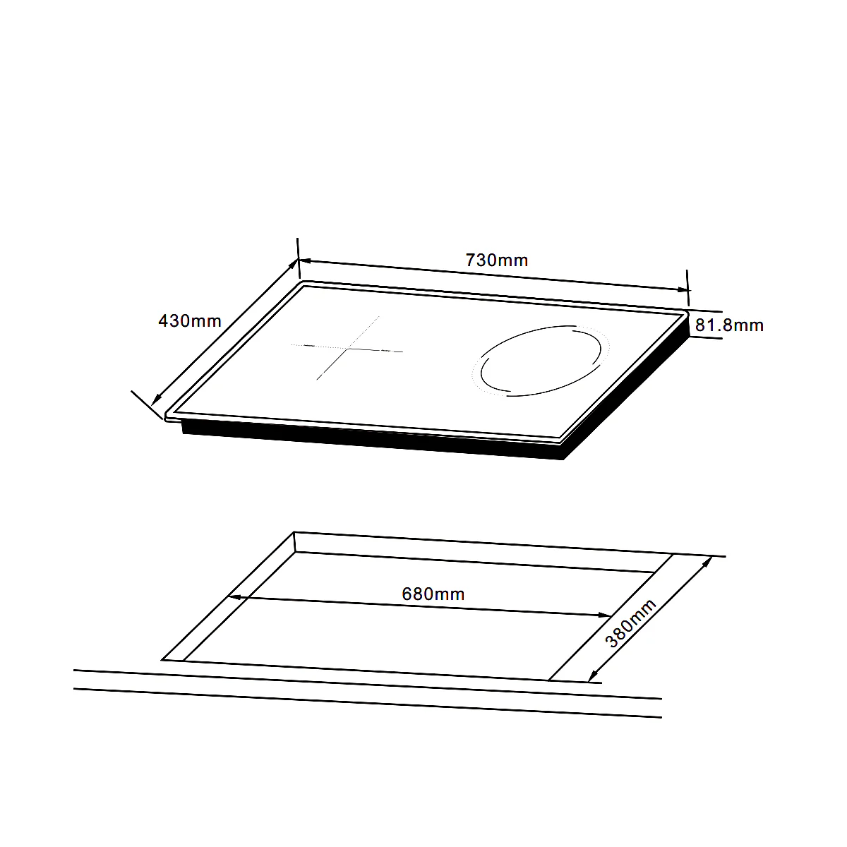 Bếp điện từ kết hợp 2 vùng nấu Hafele HC-H7321B - Ảnh 3