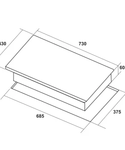 Alternative view of Bếp từ lắp âm 2 vùng nấu Hafele HC-I73241B