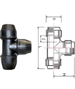 Phụ kiện HDPE – Tê đều 90° / Tees 90° Equal