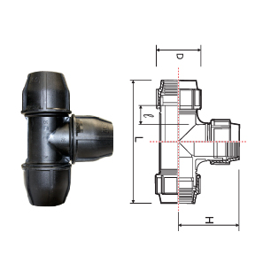 Phụ kiện HDPE – Tê đều 90° / Tees 90° Equal