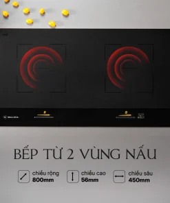 Bếp từ 2 vùng nấu 80cm
