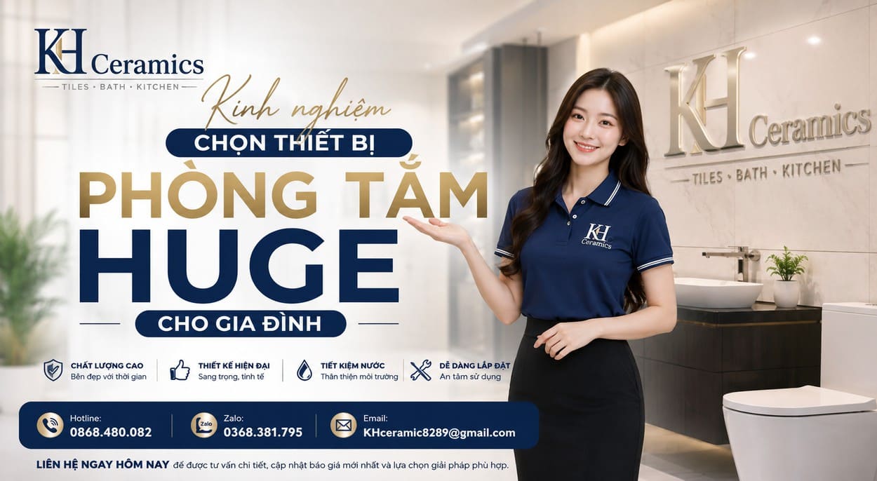 Kinh nghiệm chọn thiết bị phòng tắm HUGE cho gia đình