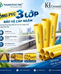 Ống u.PVC 3 lớp bảo vệ cáp ngầm Thuận Phát