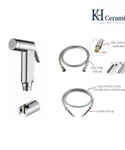 Bộ vòi xịt vệ sinh chịu áp chống xoắn T2202.02