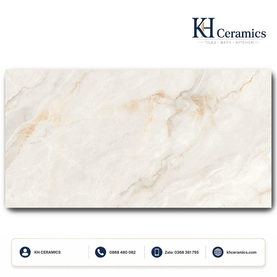 Gạch Onice Roman 60x120cm màu vàng Bóng