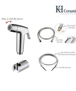Bộ vòi xịt vệ sinh chịu áp chống xoắn T2202.06