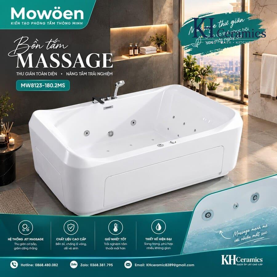 Bồn tắm Massage Mowoen MW8123-180.2MS